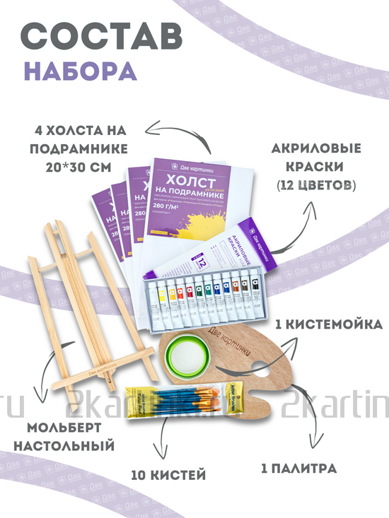 Тип товара BOX10-EASEL2KSM40PAINTSET