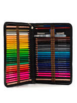 Цветные акварельные карандаши 48 шт. + кисть и точилка в чехле 