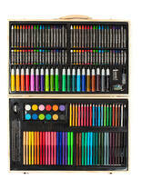 Художественный набор (180 предметов) в деревянном чемоданчике