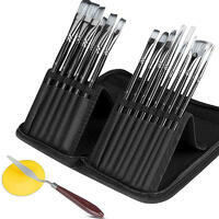 Набор кистей для рисования в чехле, премиум набор (15 нейлоновых кистей, 1 мастихин) в интернет-магазине  в Москве Набор кистей для рисования в чехле, премиум набор (15 нейлоновых кистей, 1 мастихин)