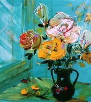 Букет в голубом свете