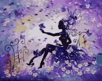 Девушка в сиреневой дымке2