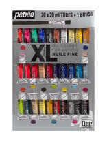 Набор для рисования маслом 30 туб по 20 мл с кисточкой аквабраш