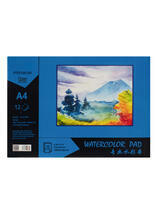 Альбом для акварели, 300 г плотность, 12 листов, переплет на клею