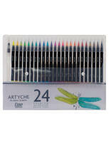 Коробка 36 шт.: Набор фломастеров 24 шт. с кисточкой