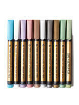 Набор фломастеров металлик 10 шт. для рисования на черной бумаге