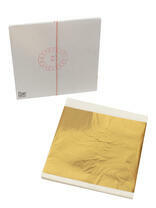 Коробка 200 шт.: Поталь листы золото 14x14 см 100 шт.