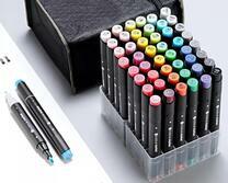 Коробка 25 шт.: Набор маркеры для скетчинга 48 шт. двухсторонние в чехле