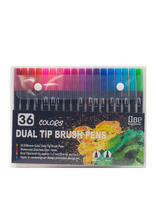 Набор фломастеров и линеров 36 шт. для скетчинга двухсторонние