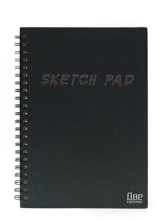 Тип товара Скетчбук для рисования на спирали 35 листов 160 гр (блокнот для рисования) сине-зеленый твердая обложка