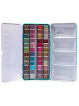 Акварель металлик в палитре с кисточкой аквабраш, 48 цветов 