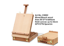 Набор подарочный «Две картинки» 27 предметов: этюдник 35 см из бука, краски акрил 12x12 мл, 2 холста 22x30 на мдф, 10 кисти, мастихин, палитра