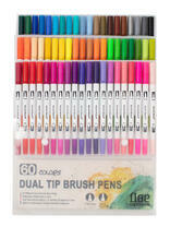 Набор фломастеров и линеров 30 шт. для скетчинга двухсторонние
