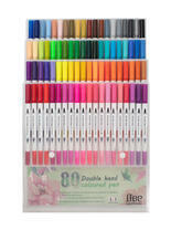 Набор фломастеров и линеров 80 шт. для скетчинга двухсторонние