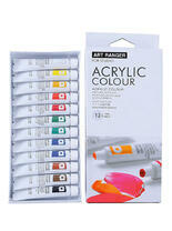 Коробка 48 шт.: Акриловые краски «Две картинки» 12 шт. по 12 мл, проф. пигмент