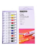 Коробка 48 шт.: Масляные краски «Две картинки» 12 шт. по 12 мл, проф. пигмент