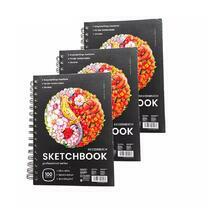 Набор из трёх скетчбуков для рисования на спирали (блокноты для рисования) "Две картинки"