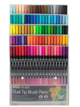 Набор фломастеров и линеров 100 шт. для скетчинга двухсторонние