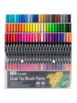 Набор фломастеров и линеров 72 шт. для скетчинга двухсторонние