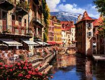 Цветущая улица на воде