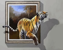 Тигр выходящий за рамку
