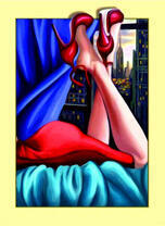 Девушка в красных туфельках