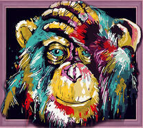 Веселая шимпанзе