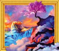 Море, водопады и девушка