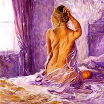 Девушка встает с постели