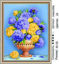 Индийский слон с изображением цветов