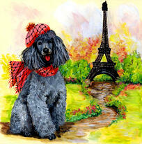 Пудель в берете