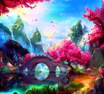 Мост через реку в стране фантазий