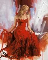 Роковая женщина в красном