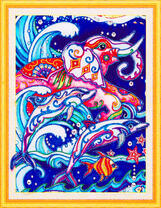 Слоны и дельфины в водной стихии