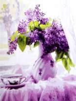 Чаепитие с шикарной сиренью