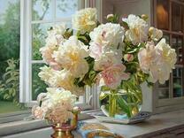 Пионы на окне