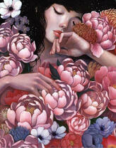 Сон девушки в цветущих розах