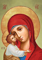 Икона Владимирская Богородица и Иисус Христос