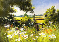 Солнечный весенний пейзаж