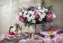 Букет цветов к завтраку