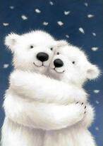 Обнимашки пушистых белых мишек