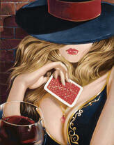 Девушка с вином и картой