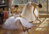 Две балерины отдыхают после выступления