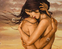 Обнаженные объятия пары