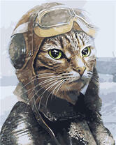 Серьезный кот летчик