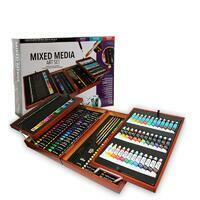 Оптовая коробка 5 шт.: Художественный набор (174 предмета) в деревянном чемоданчике в интернет-магазине  в Москве Оптовая коробка 5 шт.: Художественный набор (174 предмета) в деревянном чемоданчике