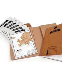 Оптовая коробка 50 шт.: Скретч-карта мира стирающаяся. Карта путешествий