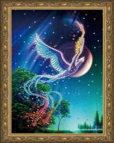 Сказочная птица в ночном небе