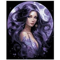 Сказочная дева на фоне луны