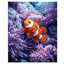 Рыба клоун и фиолетовые актинии